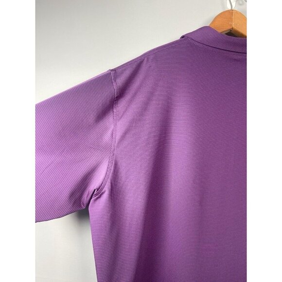 Peter Millar Summer Comfort Golf Polo Penn Tool Shirt 2XL Purple Stripe Stretch - Picture 7 of 12